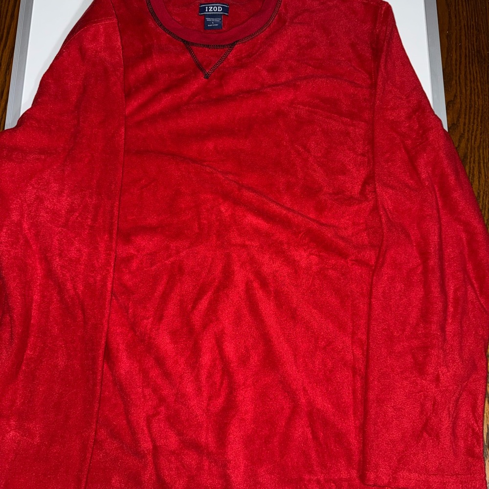 Izod Red Crewneck Pullover Sweatshirt